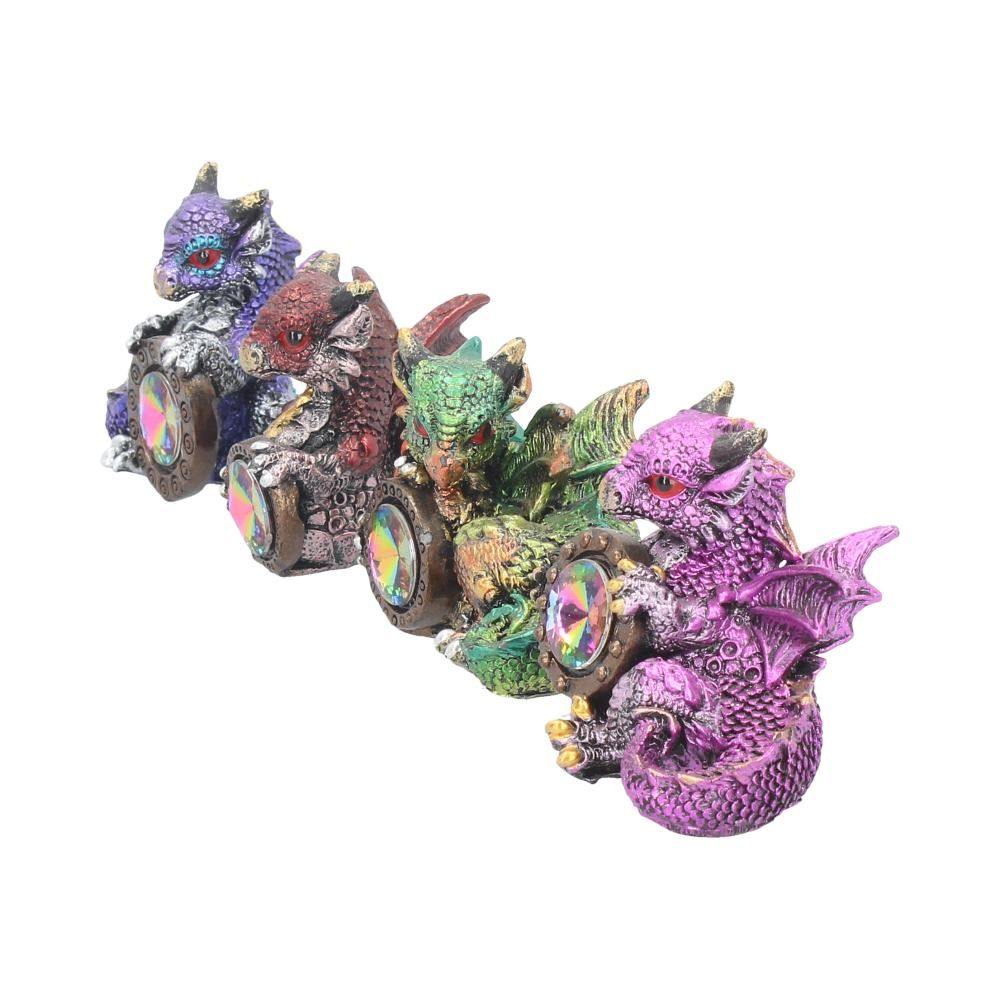 Nemesis Now - Dragon's Reward (Set of 4) Figurines - Dragon - Multicolours